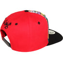 TOP LEVEL : KING | Front-raised King Verbiage Embroidery with Cartoon Sublimation Design Snapback Cap