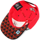 TOP LEVEL : KING | Front-raised King Verbiage Embroidery with Cartoon Sublimation Design Snapback Cap