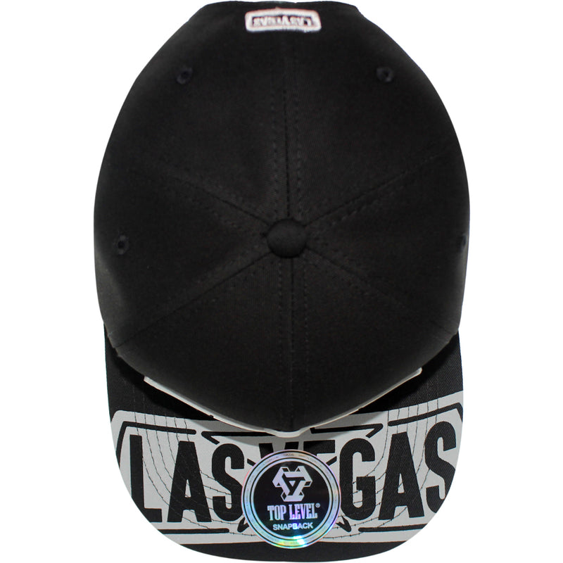 TOP LEVEL : LAS VEGAS | Front-raised Rubber Patch Design Snapback Cap