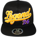 TOP LEVEL : LEGEND | Front Raised Legend 24 Verbiage Design Snapback Cap