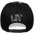 TOP LEVEL : LIT | Front-raised Verbiage Design Snapback Cap