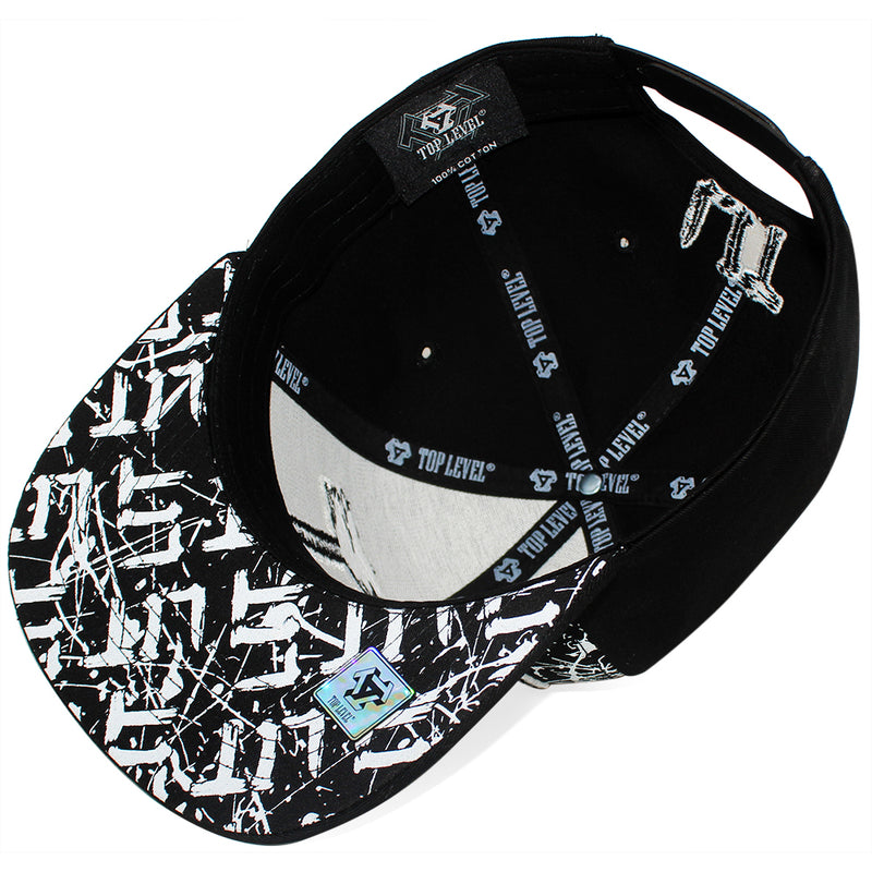 TOP LEVEL : LIT | Front-raised Verbiage Design Snapback Cap