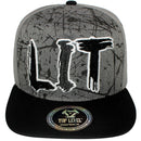 TOP LEVEL : LIT | Front-raised Verbiage Design Snapback Cap