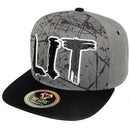 TOP LEVEL : LIT | Front-raised Verbiage Design Snapback Cap