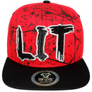 TOP LEVEL : LIT | Front-raised Verbiage Design Snapback Cap