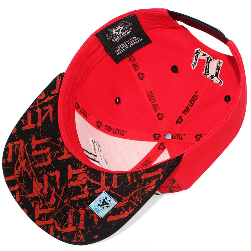 TOP LEVEL : LIT | Front-raised Verbiage Design Snapback Cap