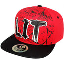 TOP LEVEL : LIT | Front-raised Verbiage Design Snapback Cap