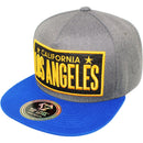 TOP LEVEL : LOS ANGELES | Embossed Verbiage Embroidery with Car Plate Design Snapback Cap