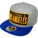 TOP LEVEL : LOS ANGELES | Embossed Verbiage Embroidery with Car Plate Design Snapback Cap