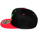 TOP LEVEL : MARIJUANA | Front-raised Marijuana with Rasta Color Design Snapback Cap