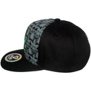 TOP LEVEL : MARIJUANA | Front-raised Marijuana Embroidery Design Snapback Cap