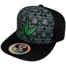 TOP LEVEL : MARIJUANA | Front-raised Marijuana Embroidery Design Snapback Cap