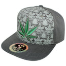 TOP LEVEL : MARIJUANA | Front-raised Marijuana Embroidery Design Snapback Cap