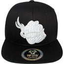 TOP LEVEL : MARIJUANA | Cartoon Hand with Marijuana Design Snapback Cap