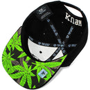 TOP LEVEL : MARIJUANA | Cartoon Hand with Marijuana Design Snapback Cap