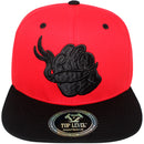 TOP LEVEL : MARIJUANA | Cartoon Hand with Marijuana Design Snapback Cap