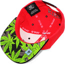 TOP LEVEL : MARIJUANA | Cartoon Hand with Marijuana Design Snapback Cap