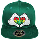 TOP LEVEL : MARIJUANA | Funny Cartoon Hands Embroidery Design Snapback Cap