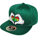 TOP LEVEL : MARIJUANA | Funny Cartoon Hands Embroidery Design Snapback Cap