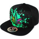 TOP LEVEL : MARIJUANA | Iridescent Patch Design Snapback Cap