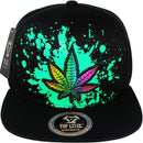 TOP LEVEL : MARIJUANA | Iridescent Patch Design Snapback Cap