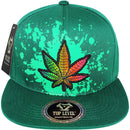 TOP LEVEL : MARIJUANA | Iridescent Patch Design Snapback Cap