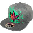 TOP LEVEL : MARIJUANA | Iridescent Patch Design Snapback Cap