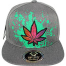TOP LEVEL : MARIJUANA | Iridescent Patch Design Snapback Cap