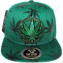 TOP LEVEL : MARIJUANA | Embroidery and All-over Print Design Snapback Cap