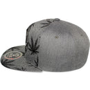 TOP LEVEL : MARIJUANA | Embroidery and All-over Print Design Snapback Cap