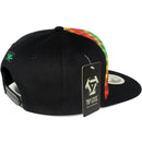 TOP LEVEL : MARIJUANA | Embroidery Rasta Color Sublimation Design Snapback Cap