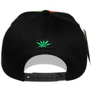 TOP LEVEL : MARIJUANA | Embroidery Rasta Color Sublimation Design Snapback Cap