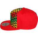 TOP LEVEL : MARIJUANA | Embroidery Rasta Color Sublimation Design Snapback Cap