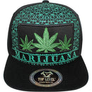 TOP LEVEL : MARIJUANA | All-over Marijuana Print Design Snapback Cap