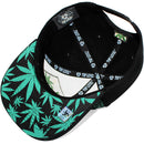TOP LEVEL : MARIJUANA | All-over Marijuana Print Design Snapback Cap