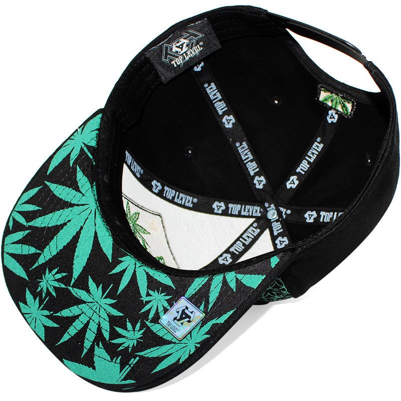 Weed Leaf Marijuana Snapback Hat – Camo Rasta Cap For Men – DECKY/R.D