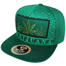 TOP LEVEL : MARIJUANA | All-over Marijuana Print Design Snapback Cap