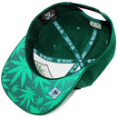 TOP LEVEL : MARIJUANA | All-over Marijuana Print Design Snapback Cap