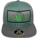 TOP LEVEL : MARIJUANA | All-over Marijuana Print Design Snapback Cap