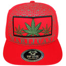 TOP LEVEL : MARIJUANA | All-over Marijuana Print Design Snapback Cap