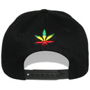 TOP LEVEL : MARIJUANA | Front-raised Marijuana Verbiage Embroidery Design Snapback Cap