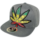 TOP LEVEL : MARIJUANA | Front-raised Marijuana Verbiage Embroidery Design Snapback Cap