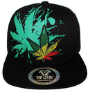 TOP LEVEL : MARIJUANA | Rasta Colors Design Snapback Cap