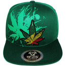 TOP LEVEL : MARIJUANA | Rasta Colors Design Snapback Cap