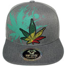 TOP LEVEL : MARIJUANA | Rasta Colors Design Snapback Cap