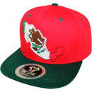 TOP LEVEL : MEXICO | Map with Mexico Flag Sublimation Patch Design Snapback Cap