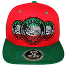 TOP LEVEL : MEXICO | Three Mexican Coat of Arms Patches Design Snapback Cap