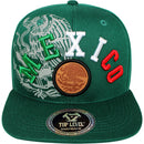 TOP LEVEL : MEXICO | Engraving Mexico Eagle Leather Patch Design Snapback Cap
