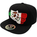 TOP LEVEL : MEXICO | Front-raised Mexican Eagle with Mexico Flag Design Snapback Cap