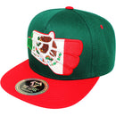TOP LEVEL : MEXICO | Front-raised Mexican Eagle with Mexico Flag Design Snapback Cap